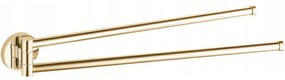 Mexen Remo otočný dvojitý vešiak na uteráky, zlatá - 70507255-50