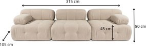 Modulová pohovka Doblo I 315 cm broskvová