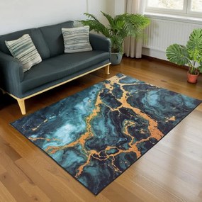 Protišmykový koberec NOVO mramor / malachit