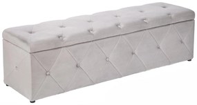 Luxusná lavica Spectacular 140 cm striebornosivý zamat