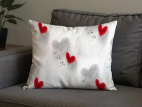 Sada 2 ks dekoračných poťahov na vankúš z mikrovlákna HEARTIZIA 50x70 cm, svetlo sivá
