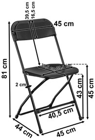 Skládací cateringová židle Simplo černá