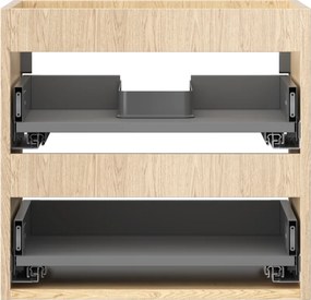 Mexen Box-A, závesná skrinka 50 cm, 2 zásuvky, dub, 91AX0-0500-470-2-81