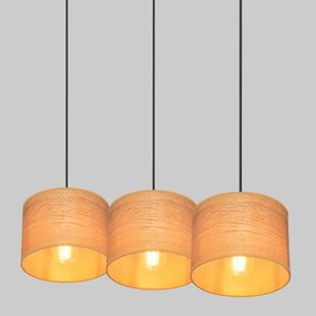 Luster na lanku ALBA 3xE27/15W/230V hnedá/čierna