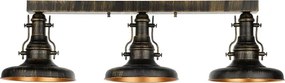 Brilagi - Stropné svietidlo PYRONIC 3xE27/40W/230V bronzová/patina