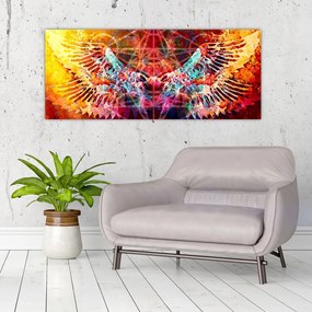 Obraz - Merkaba s krídlami, abstrakcia (120x50 cm)