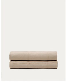 Svetlohnedý bavlnený prešívaný pléd 240x260 cm Isor – Kave Home