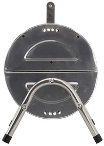 Prenosný gril na drevené uhlie lesklý chróm