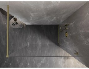 Mexen Lunar sprchová stena pravá 130 x 200 cm, 8mm číre sklo, zlatá matná, 830-130-000-55-00-P