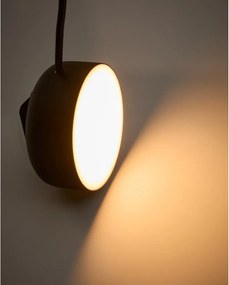 Čierne kovové LED bodové svietidlo ø 8,5 cm Orey – Kave Home