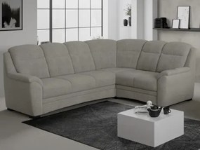 Rohová sedacia súprava Bruno, svetlo šedá látka, pravý roh%