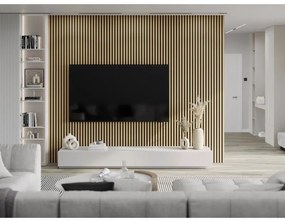 Mexen Lam-F, akustické stenové lamely 275 × 30 cm, plstený podklad 8 mm, technická dyha, dub zlatistý, S105-275307-3015-003