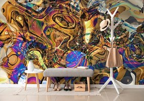 Samolepiaca tapeta plná abstraktného umenia - 150x100