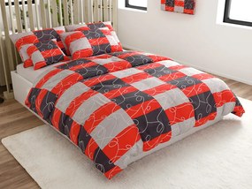 Bavlnené obliečky SQUARES BLEND červené Rozmer obliečky: 70 x 90 cm | 140 x 200 cm