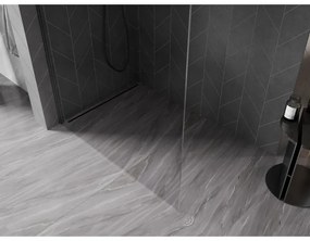 Mexen, Mexen Kioto-X sprchová stena 110 x 200 cm, priehľadná 10 mm, pištoľovo sivá kartáčovaná - 800-110-101-66-00-X