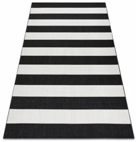 Koberec Floorlux sizal flat 48644/690 - Pásy čierno biely