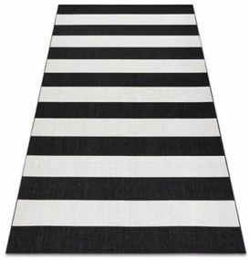 Koberec Floorlux sizal flat 48644/690 - Pásy čierno biely