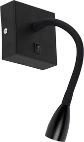 Moderná flexibilná nástenná lampa čierna LED - Flex