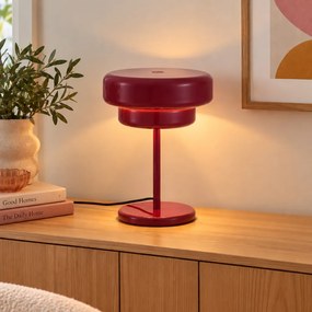 Retro stolná lampa slivková 41 cm - Ophelia
