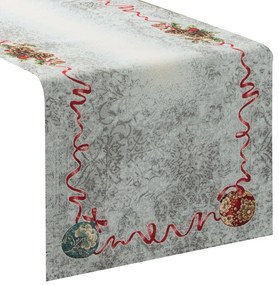 Gobelínová vianočná štóla strieborná so vzorom Šírka: 45 cm | Dĺžka: 140 cm