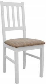 BIRD Meble Sada 6 x Drevená jedálenská stolička do jedálne a kuchyne BOS04 biela/béžová