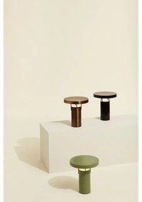 Čierna LED stmievateľná stolová lampa s kovovým tienidlom (výška 28 cm) BringMe – Hübsch