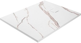 Rea Magnum Carrara, SMC sprchová vanička 90x120, biela-kamenný vzor, REA-K7006