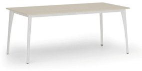 Rokovací stôl PRIMO OMEGA, 1800 x 900 mm, biela podnož, breza