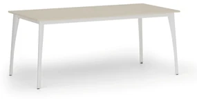 Rokovací stôl PRIMO OMEGA, 1800 x 900 mm, biela podnož, breza