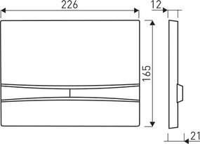 Novoterm Tlačidlo NV-Adriatic Slim k podomietkovému WC modulu NV-K-50 Slim, biele