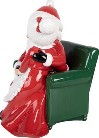 Vianočné dekorácie Santa s babčou na kresle - 15*17*20 cm