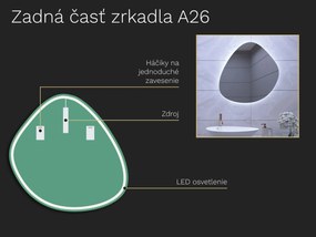 Organické LED zrkadlo do kúpeľne s osvetlením A26