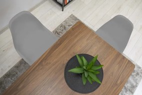 Set dvoch jedálenských stoličiek OSAKA sivé (čierne nohy) 2ks