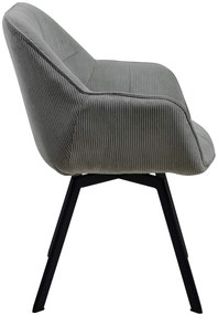 Jedálenská stolička Jordi Cord - šedá