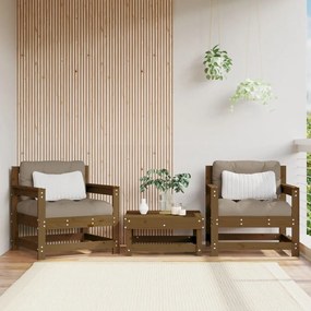 Záhradné stoličky 2 ks medovo hnedé borovicový masív 825495