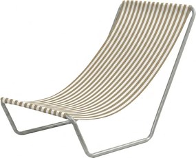 Skladacie plážové lehátko SAND STRIPES, hnedé