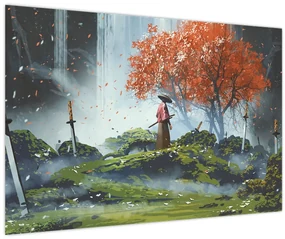 Obraz - Ilustrácie záhrady mečov (90x60 cm)