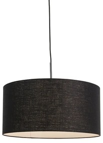 Moderné závesné svietidlo čierne s čiernym tienidlom 50 cm - Combi 1