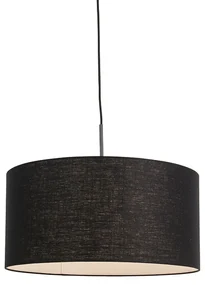 Moderné závesné svietidlo čierne s čiernym tienidlom 50 cm - Combi 1