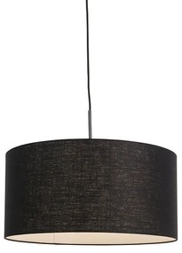 Moderná závesná lampa čierna s čiernym tienidlom 50 cm - Combi 1