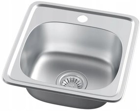 Erga HD, 1-komorový oceľový drez 385x385x160 mm, ERG-MLS-HD3838S