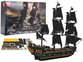 Čierna pirátska loď Mold King, sada stavebných kociek 3180 dielikov ZKL.13199