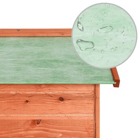 Garáž na robotickú kosačku 72x87x50 cm jedľový masív