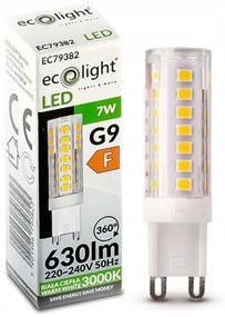 ECOLIGHT LED žiarovka - G9 - 7W - teplá biela