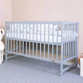 Detská postieľka New Baby BASIC sivá