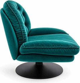 LuxuryForm DESIGN Otočné kreslo LUNA s podnožkou - zelené