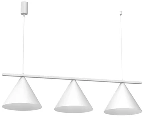 Závesné svietidlo Capital, 3x biele kovové tienidlo, (fi 30cm), w