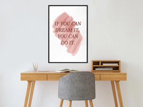 Artgeist Plagát - You Can Do It [Poster] Veľkosť: 40x60, Verzia: Zlatý rám s passe-partout