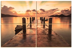Obraz na plátne - Krásny západ slnka nad jazerom 1164FE (120x80 cm)