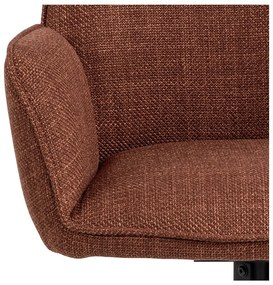 Čalúnené jedálenské kreslá v súprave s podrúčkami 2 ks v tehlovej farbe Glenda – Actona